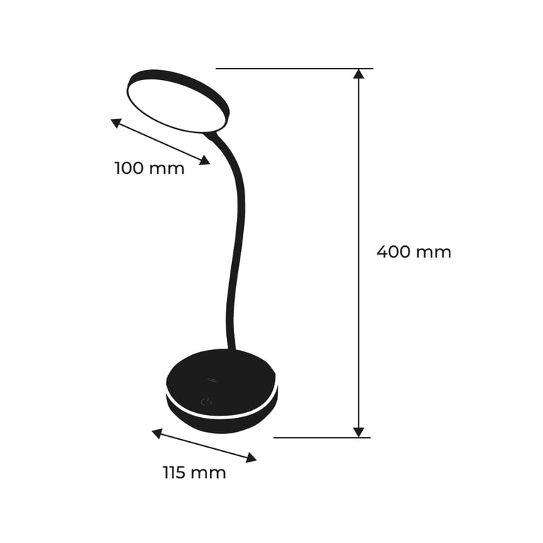 Настільна лампа Eurolamp 5W 400Lm 2800-6500K Type-C+Battery 2400mAh (LED-TLB-5W) - фото 3
