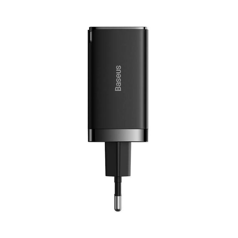 Зарядний пристрій Baseus 2xUSB-C 65W + 1xUSB GaN + cable USB-C to USB-C 100W 1.0m black (CCGP120201) - фото 2
