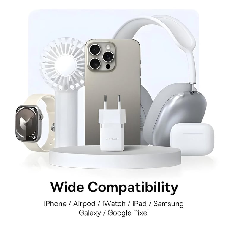 Зарядний пристрій Baseus 1xUSB-C 20W + 1xUSB white + cable USB-C to USB-C 60W 1.0m (P10111608213-01) - фото 10