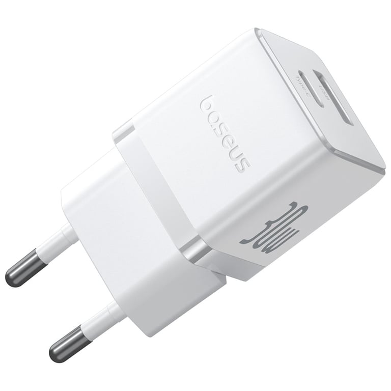 Зарядний пристрій Baseus 1xUSB-C 30W + 1xUSB white (P1011160A213-00) - фото 3
