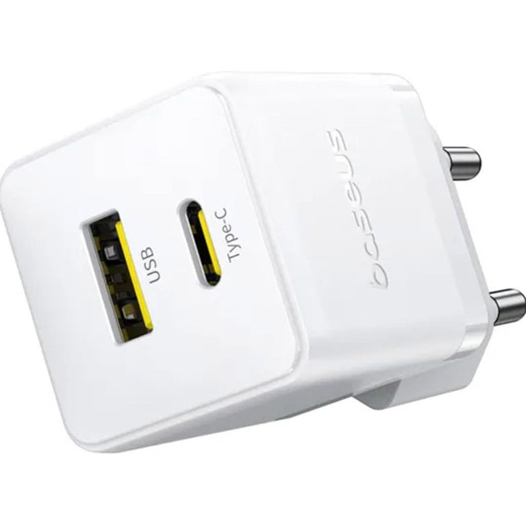 Зарядний пристрій Baseus 1xUSB-C 30W + 1xUSB white (P1011160A213-00) - фото 6