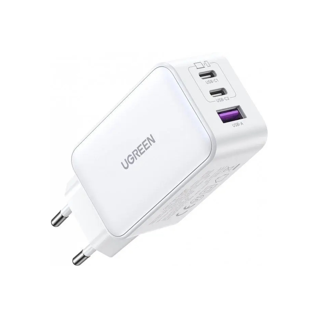 Зарядний пристрій Ugreen 1xUSB + 2xUSB-C 65W GaN CD244 white (15334) - фото 3 Зарядний пристрій Ugreen 1xUSB + 2xUSB-C 65W GaN CD244 white (15334) - фото 3