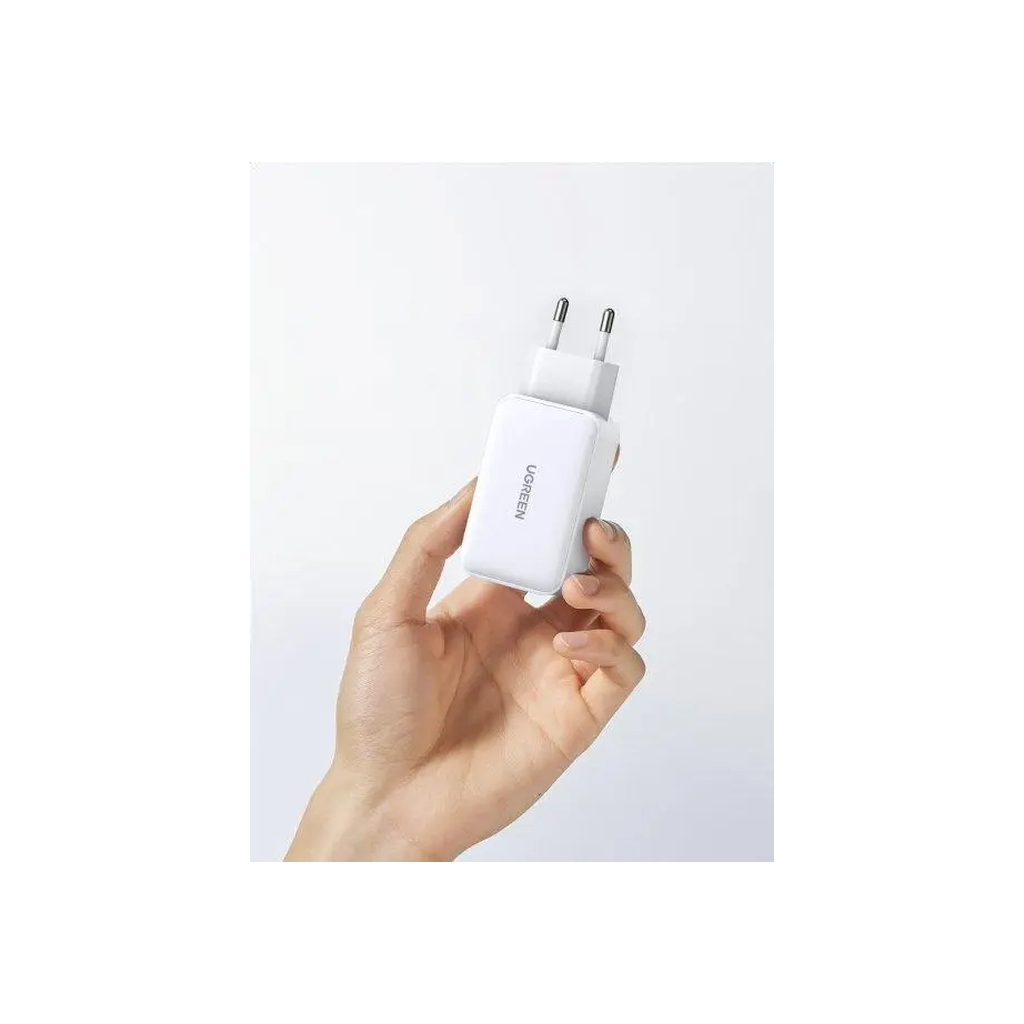 Зарядний пристрій Ugreen 1xUSB + 2xUSB-C 65W GaN CD244 white (15334) - фото 7 Зарядний пристрій Ugreen 1xUSB + 2xUSB-C 65W GaN CD244 white (15334) - фото 7