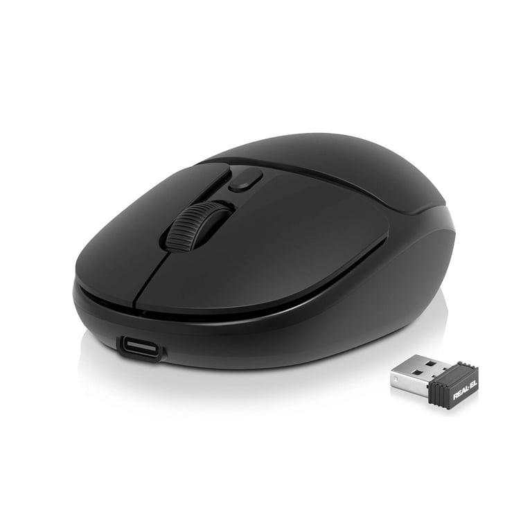 Мишка REAL-EL RM-335W Wireless Black (EL123200055) - фото 2
