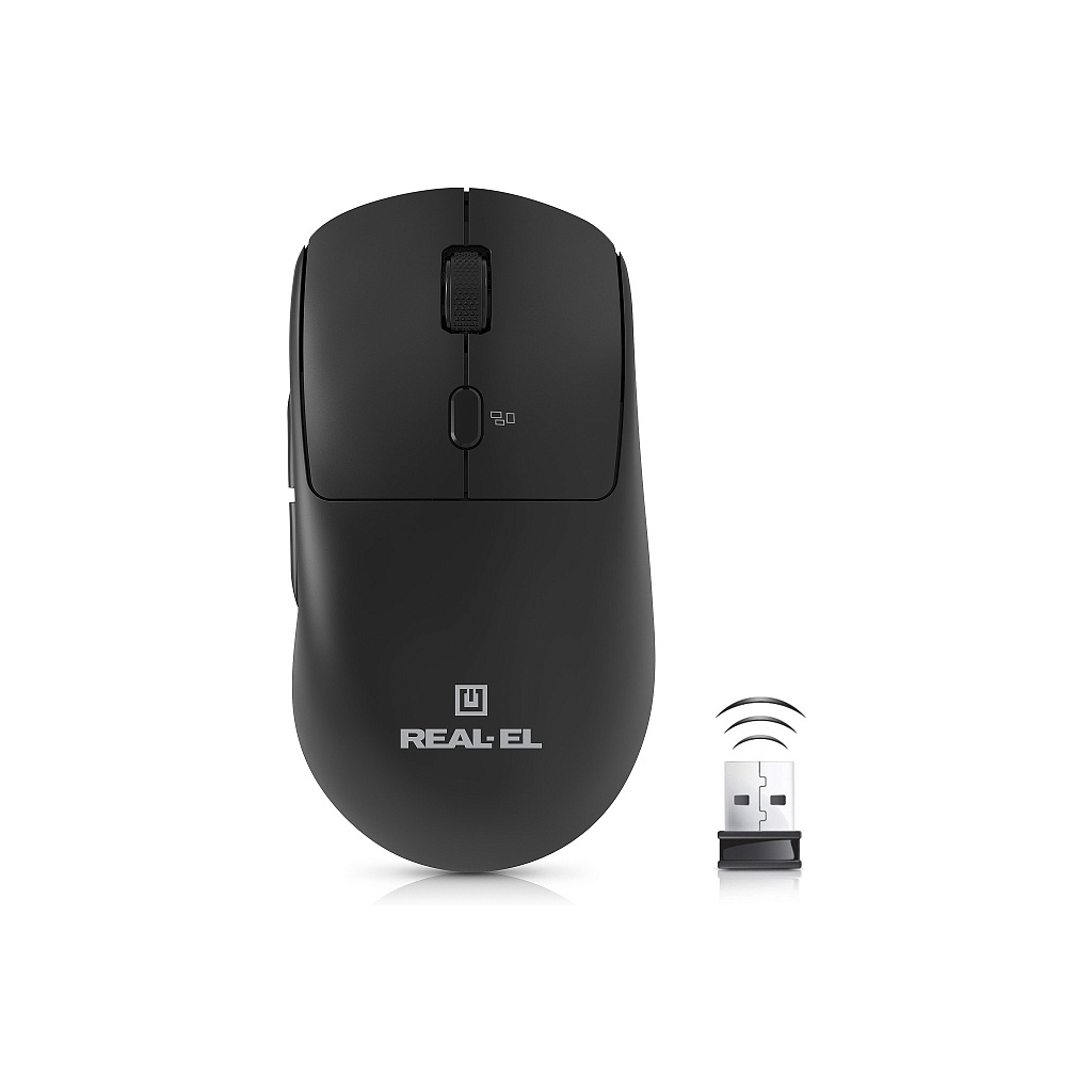 Мишка REAL-EL RM-355W Wireless Black (EL123200054)
