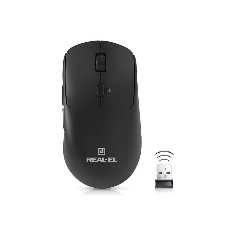 Мишка REAL-EL RM-355W Wireless Black (EL123200054) - фото 1