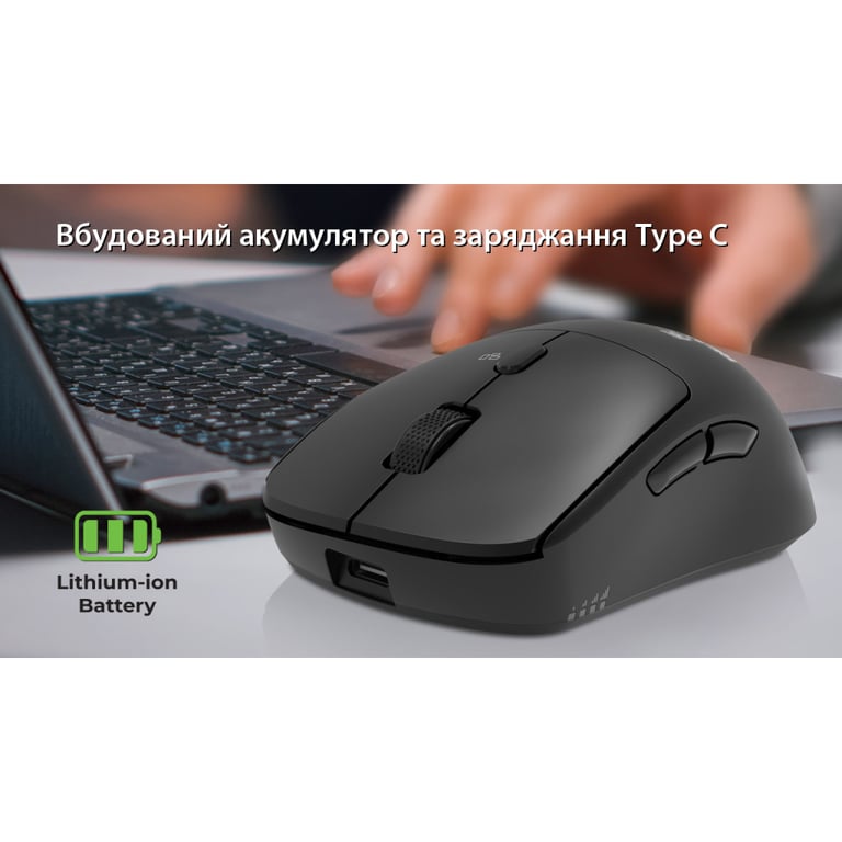 Мишка REAL-EL RM-355W Wireless Black (EL123200054) - фото 12