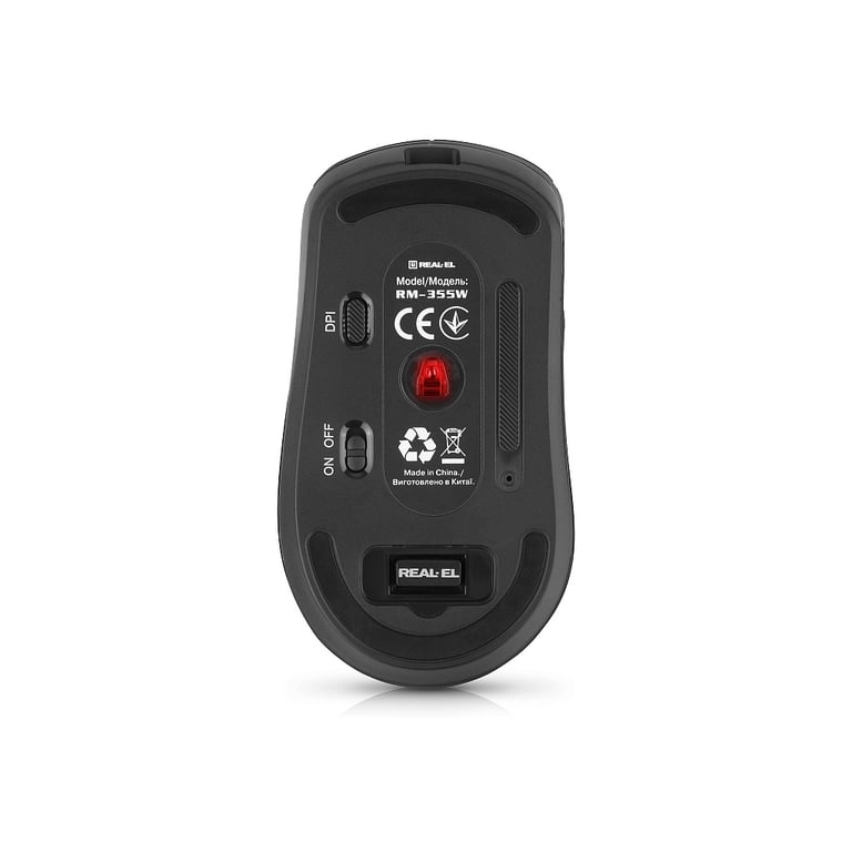 Мишка REAL-EL RM-355W Wireless Black (EL123200054) - фото 9