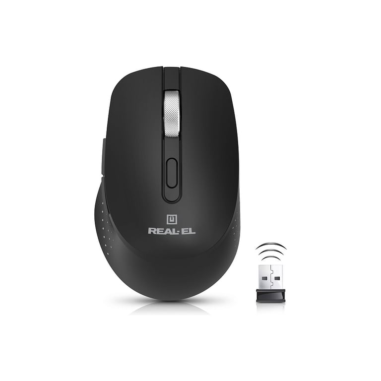 Мишка REAL-EL RM-380W Wireless Black (EL123200057) - фото 1