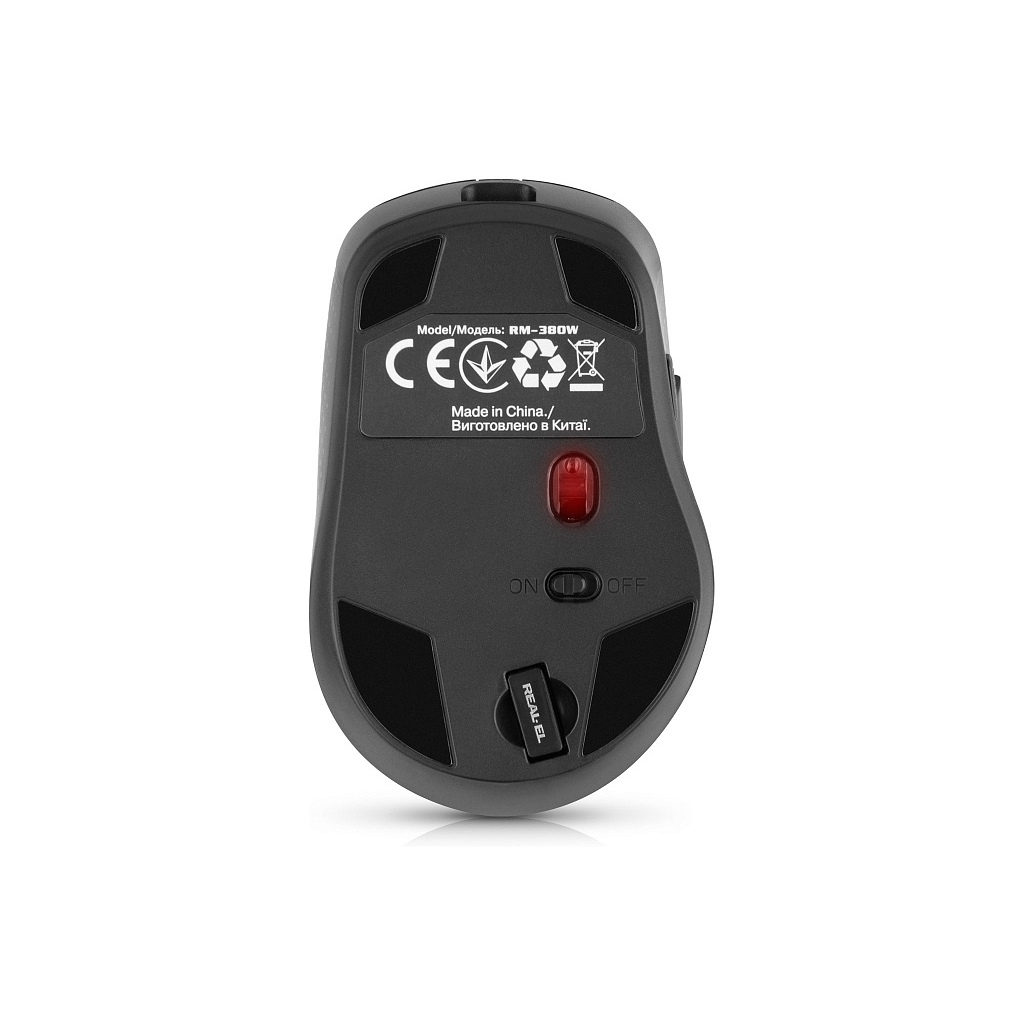 Мишка REAL-EL RM-380W Wireless Black (EL123200057) - фото 9 Мишка REAL-EL RM-380W Wireless Black (EL123200057) - фото 9