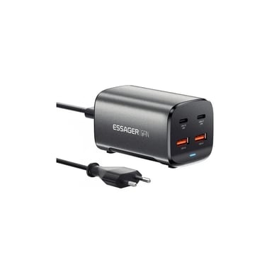Зарядний пристрій Essager 2xUSB-C + 2xUSB 67W GaN (ECT2AC-JYB0G-Z) - фото 1