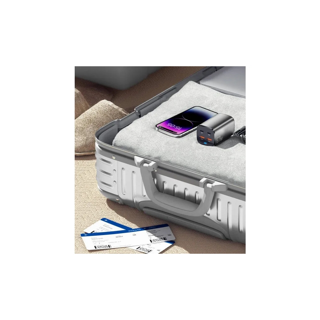 Зарядний пристрій Essager 2xUSB-C + 2xUSB 67W GaN (ECT2AC-JYB0G-Z) - фото 5 Зарядний пристрій Essager 2xUSB-C + 2xUSB 67W GaN (ECT2AC-JYB0G-Z) - фото 5