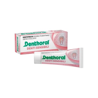 Зубна паста Denthoral Dentifricio Sensitive Teeth Для чутливих зубів 75 мл (8002185041405) - фото 1