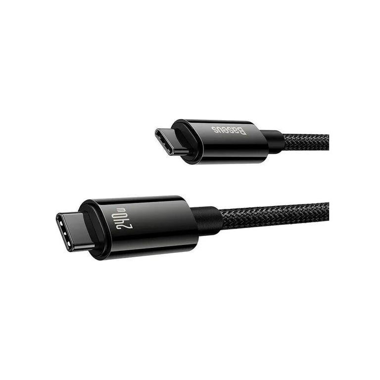 Дата кабель USB-C to USB-C 1.0m 240W Black Baseus (CAWJ040001) - фото 3