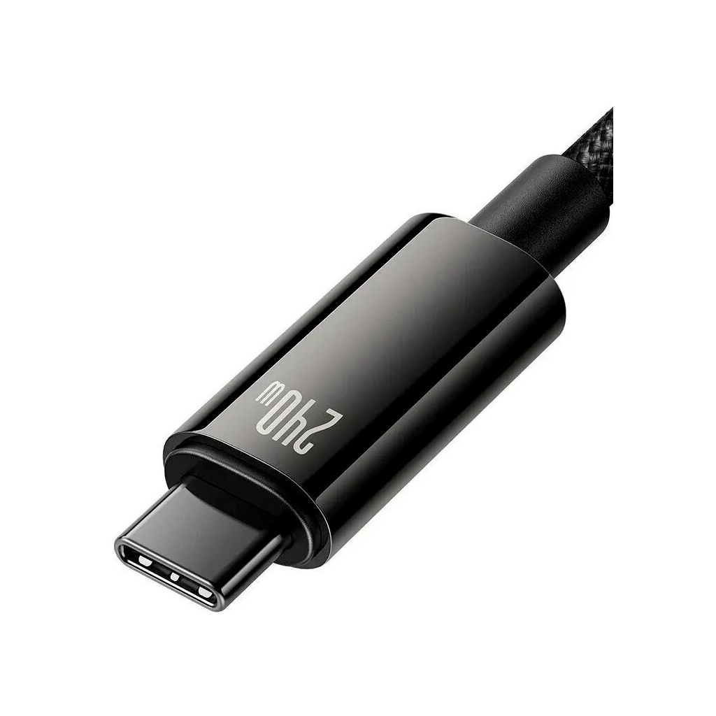 Дата кабель USB-C to USB-C 2.0m 240W Black Baseus (CAWJ040101) - фото 5 Дата кабель USB-C to USB-C 2.0m 240W Black Baseus (CAWJ040101) - фото 5
