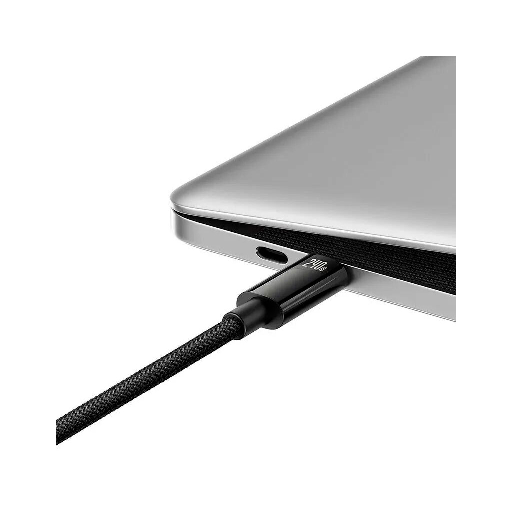 Дата кабель USB-C to USB-C 2.0m 240W Black Baseus (CAWJ040101) - фото 6 Дата кабель USB-C to USB-C 2.0m 240W Black Baseus (CAWJ040101) - фото 6