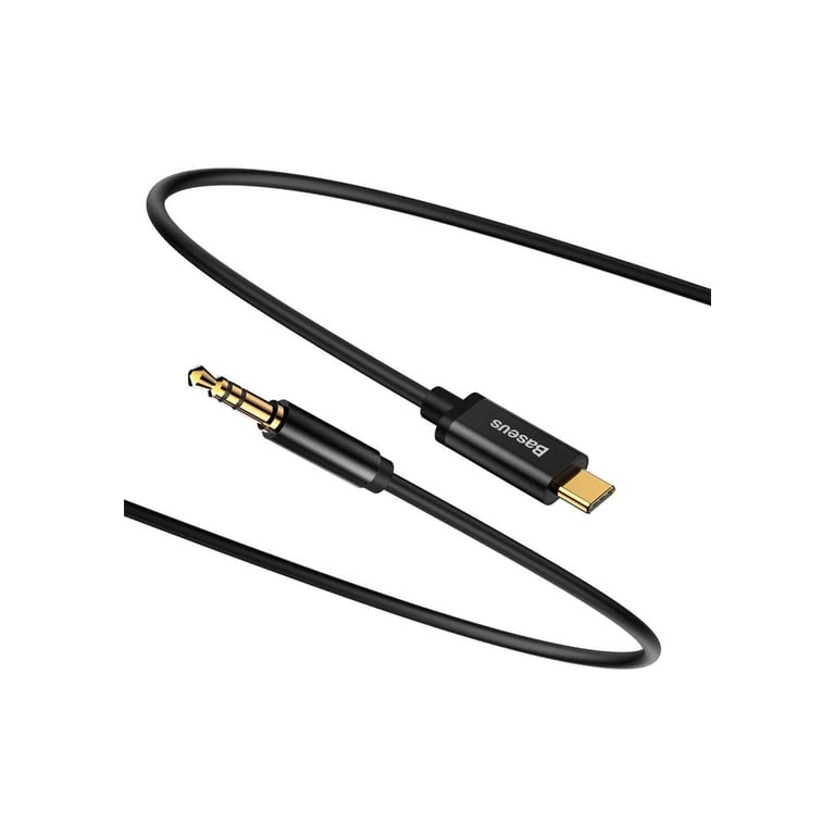 Кабель мультимедійний USB-C to 3.5mm M 1.2m black Baseus (CAM01-01) - фото 2