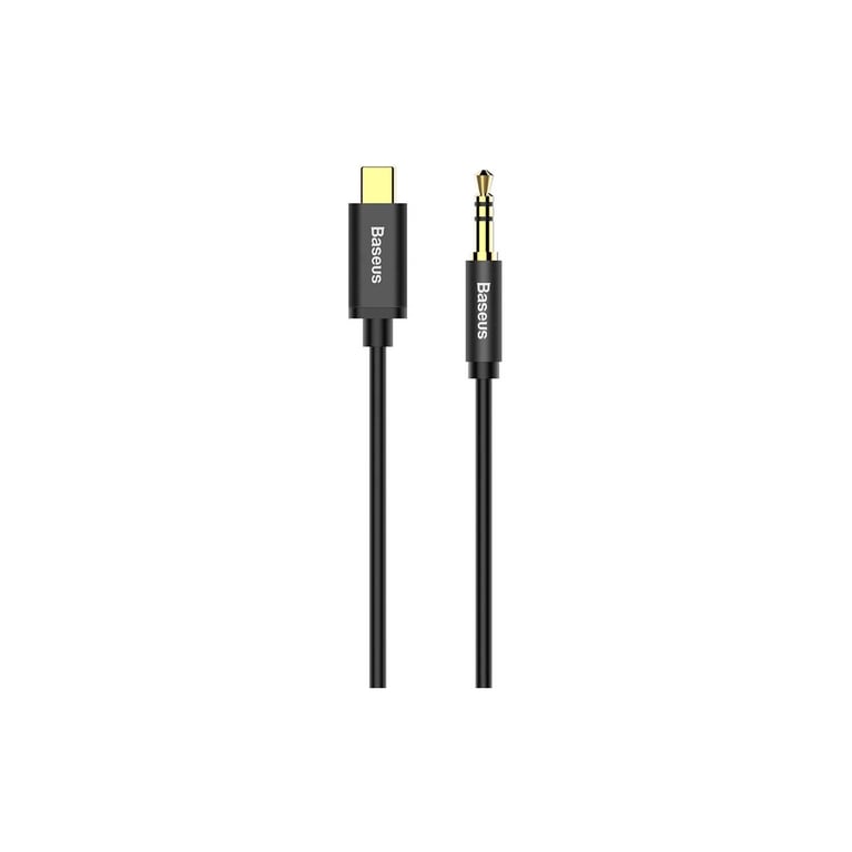 Кабель мультимедійний USB-C to 3.5mm M 1.2m black Baseus (CAM01-01) - фото 3