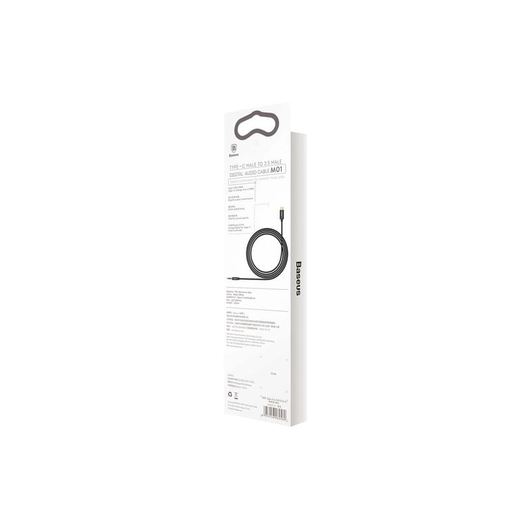 Кабель мультимедійний USB-C to 3.5mm M 1.2m black Baseus (CAM01-01) - фото 6