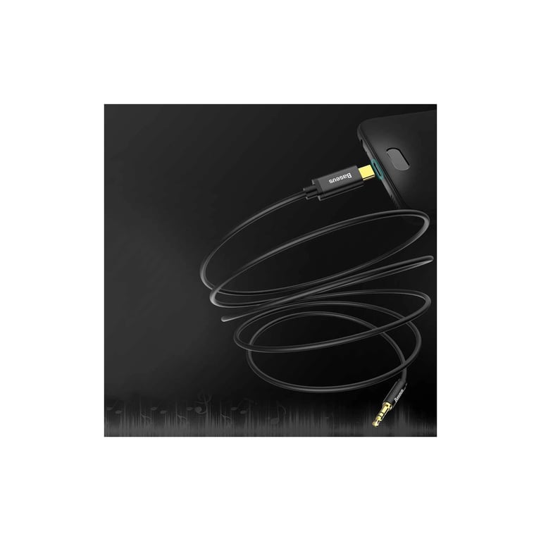 Кабель мультимедійний USB-C to 3.5mm M 1.2m black Baseus (CAM01-01) - фото 8
