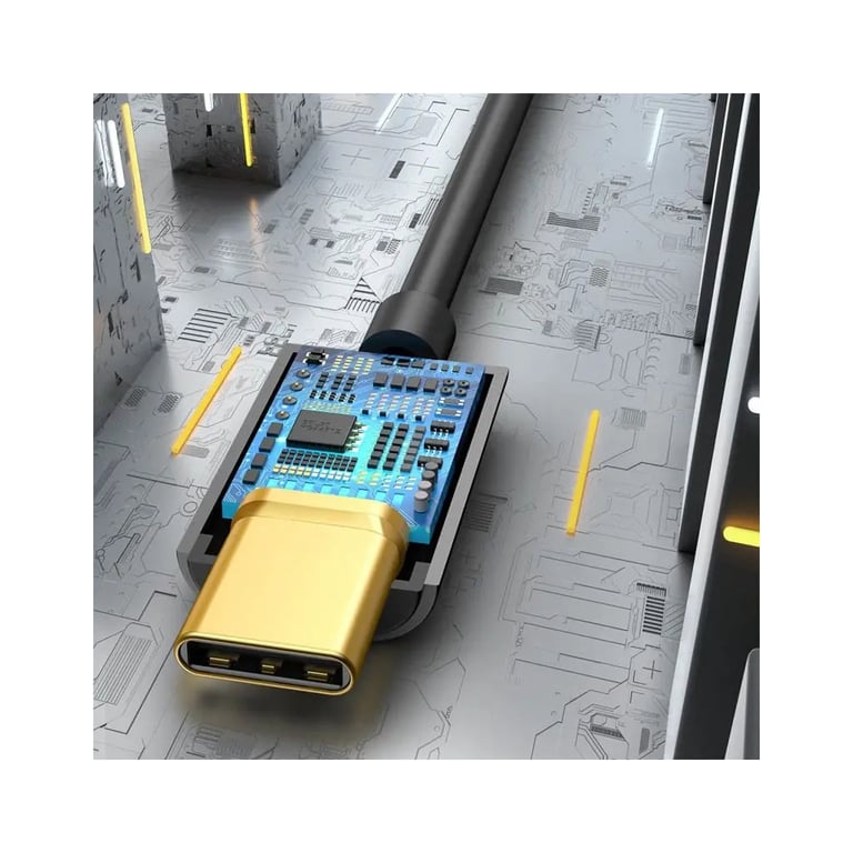 Перехідник USB-C M to 3.5mm F 0.1m black Baseus (CATL54-01) - фото 5