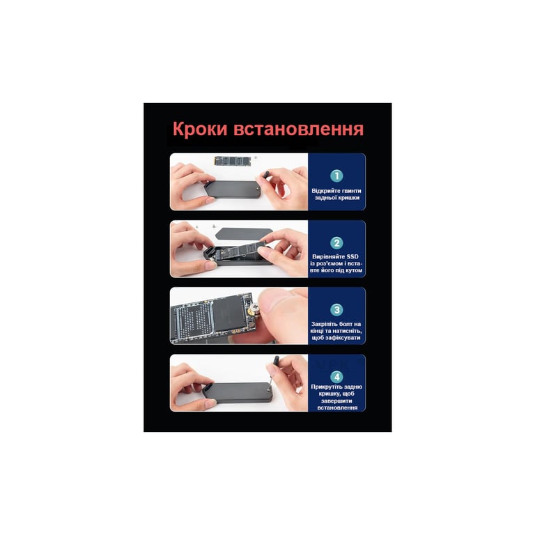 Кишеня зовнішня Dynamode M.2 SSD NVMe/SATA combo to USB3.2 GEN2 USB-C (DM-CAD-SSD14) - фото 8