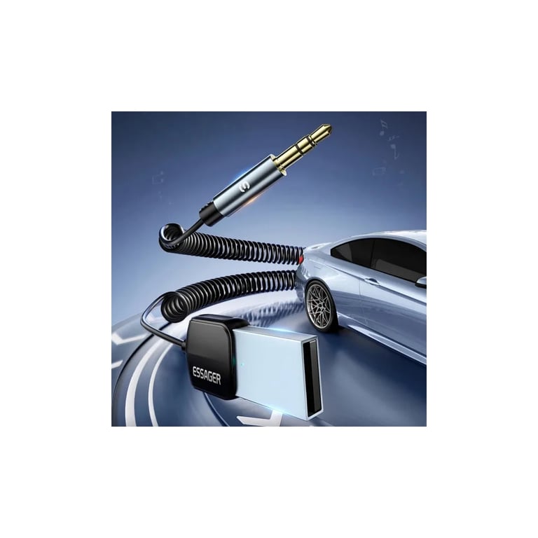 Bluetooth трансмітер Essager Lingfeng Bluetooth 5.0 Aux Adapter Car Wireless Receiver USB (EBT-LF01-P) - фото 5