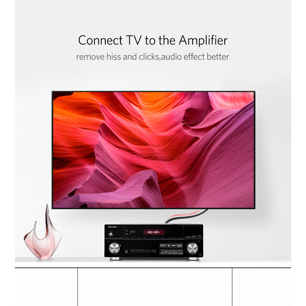 Кабель мультимедійний 2xRCA M to 2xRCA M 3.0m AV104 black Ugreen (10519) - фото 7 Кабель мультимедійний 2xRCA M to 2xRCA M 3.0m AV104 black Ugreen (10519) - фото 7