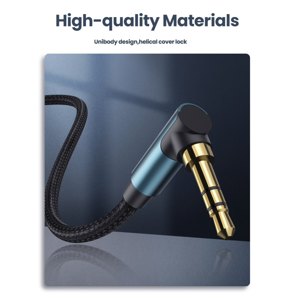 Кабель мультимедійний 3.5mm M to 3.5mm M 1.5m 90° corner AV112 blue UGREEN (60180) - фото 7 Кабель мультимедійний 3.5mm M to 3.5mm M 1.5m 90° corner AV112 blue UGREEN (60180) - фото 7