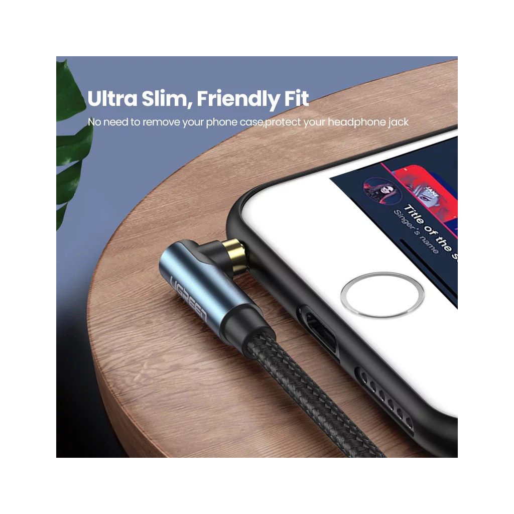 Кабель мультимедійний 3.5mm M to 3.5mm M 1.5m 90° corner AV112 blue UGREEN (60180) - фото 10 Кабель мультимедійний 3.5mm M to 3.5mm M 1.5m 90° corner AV112 blue UGREEN (60180) - фото 10