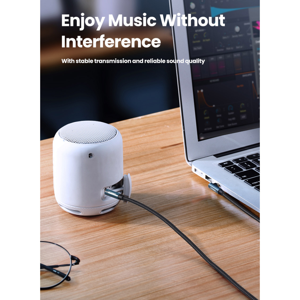 Кабель мультимедійний 3.5mm M to 3.5mm M 1.0m 90° corner AV112 blue Ugreen (60179) - фото 9 Кабель мультимедійний 3.5mm M to 3.5mm M 1.0m 90° corner AV112 blue Ugreen (60179) - фото 9