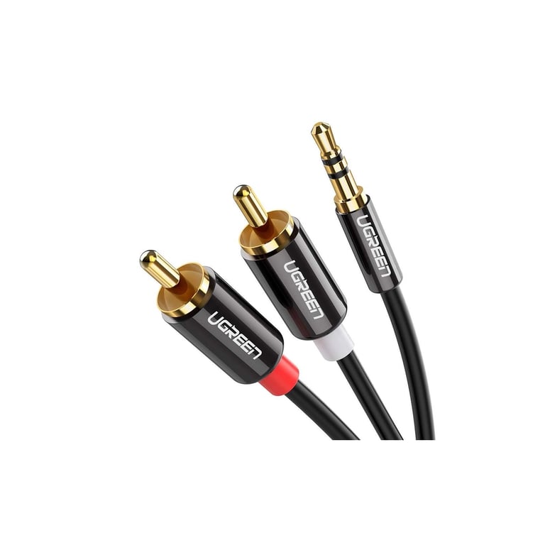 Кабель мультимедійний 3.5mm M to 2xRCA M 1.0m AV116 black Ugreen (10749) - фото 1