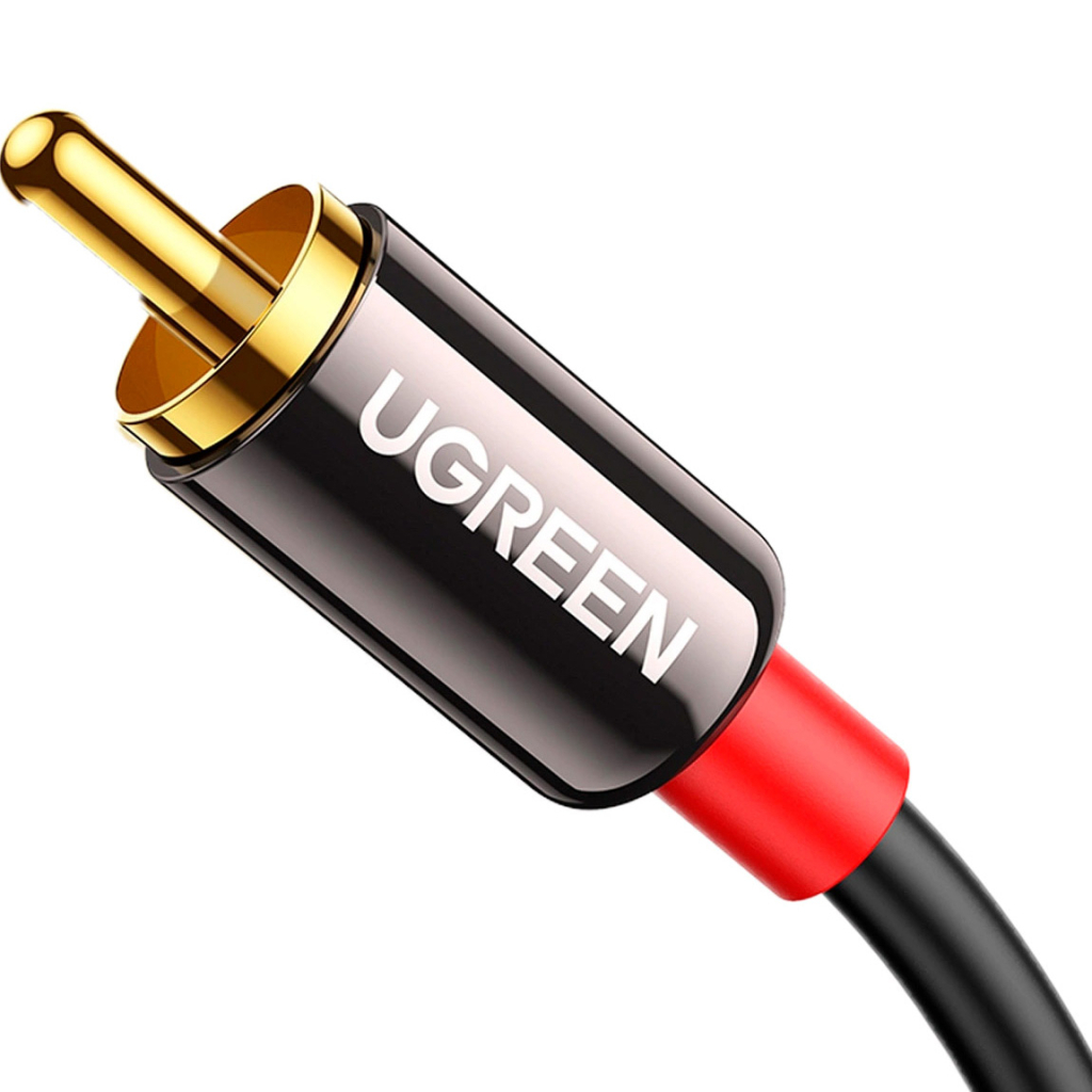 Кабель мультимедійний 3.5mm M to 2xRCA M 3.0m AV116 black Ugreen (10590) - фото 3 Кабель мультимедійний 3.5mm M to 2xRCA M 3.0m AV116 black Ugreen (10590) - фото 3