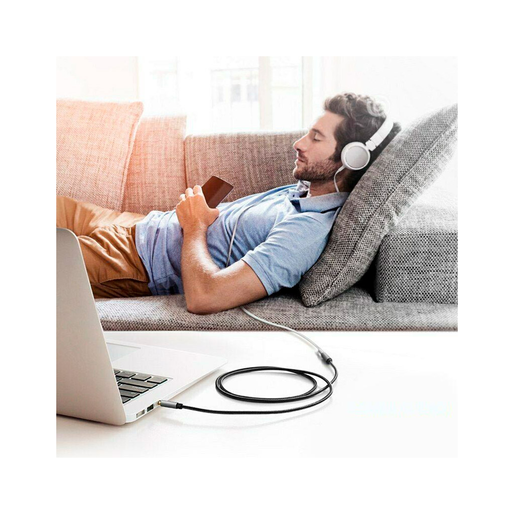 Кабель мультимедійний 3.5mm M to 3.5mm F 1.0m AV118 gray Ugreen (10592) - фото 4 Кабель мультимедійний 3.5mm M to 3.5mm F 1.0m AV118 gray Ugreen (10592) - фото 4