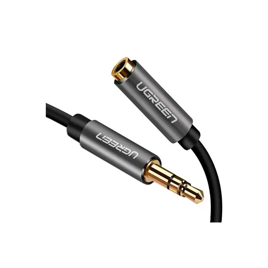 Кабель мультимедійний 3.5mm M to 3.5mm F 1.0m AV118 gray Ugreen (10592) - фото 2 Кабель мультимедійний 3.5mm M to 3.5mm F 1.0m AV118 gray Ugreen (10592) - фото 2
