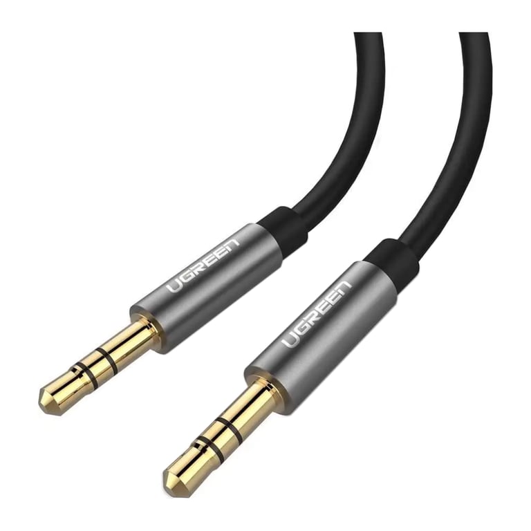 Кабель мультимедійний 3.5mm M to 3.5mm M 2.0m AV119 black Ugreen (10735) - фото 1