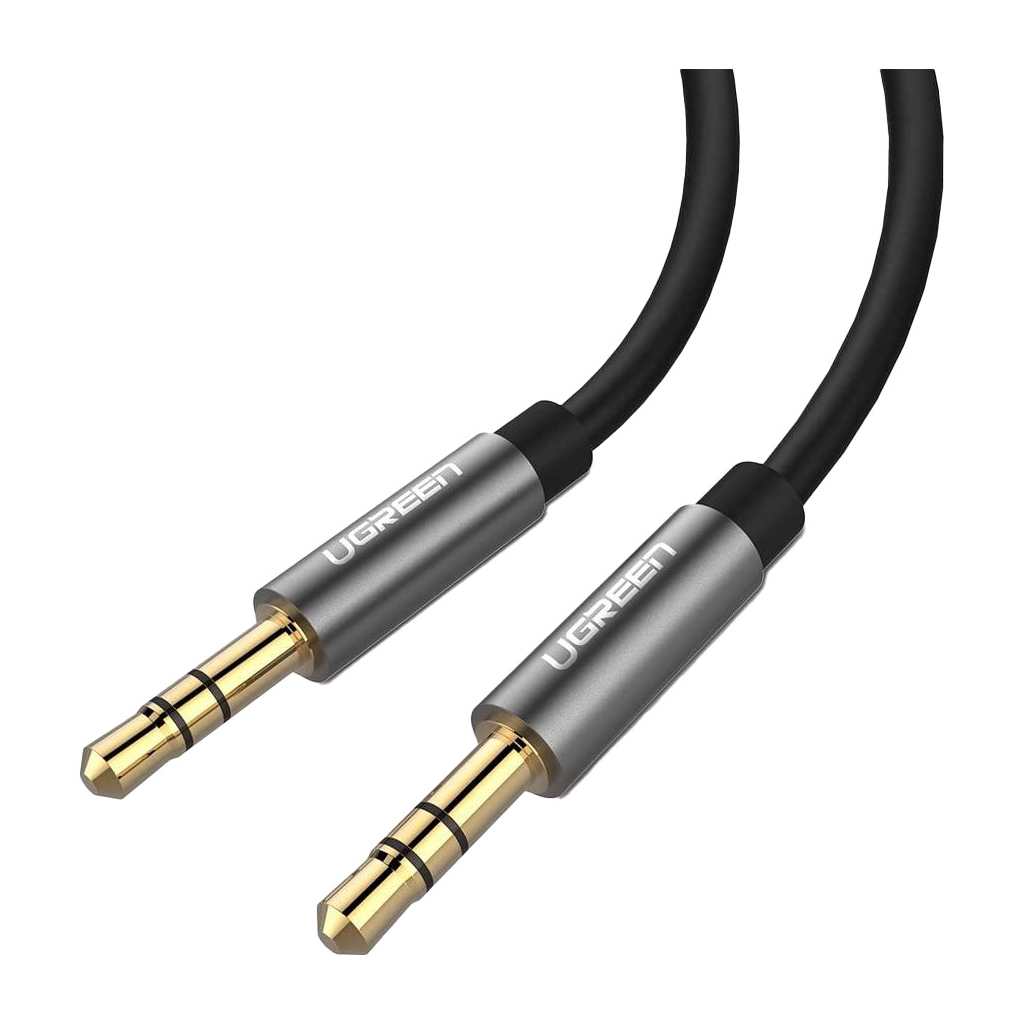 Кабель мультимедійний 3.5mm M to 3.5mm M 3.0m AV119 black UGREEN (10736) - фото 2 Кабель мультимедійний 3.5mm M to 3.5mm M 3.0m AV119 black UGREEN (10736) - фото 2