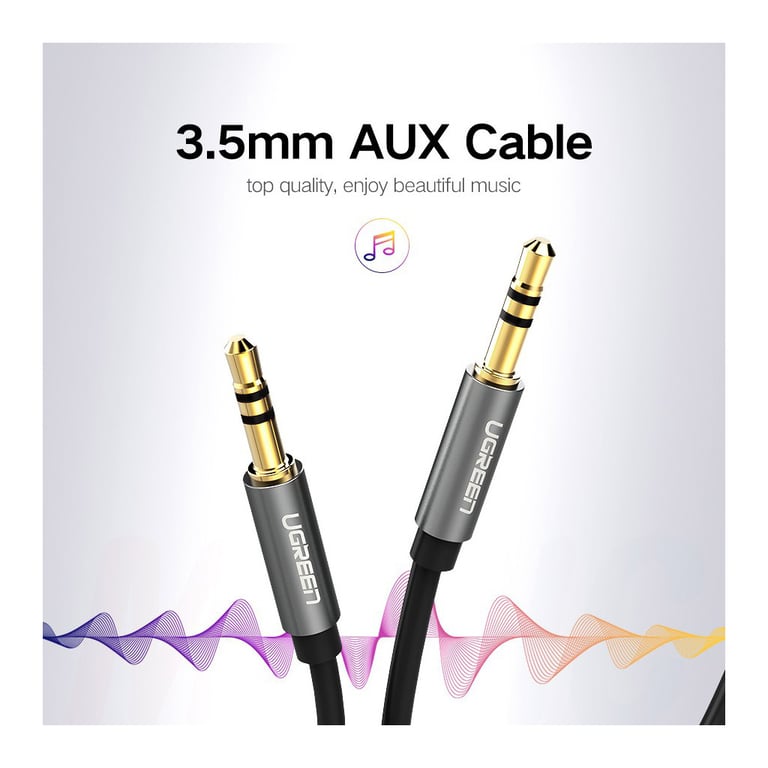 Кабель мультимедійний 3.5mm M to 3.5mm M 3.0m AV119 black UGREEN (10736) - фото 4