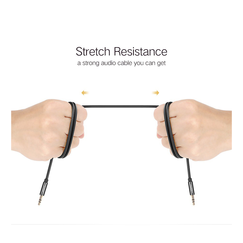 Кабель мультимедійний 3.5mm M to 3.5mm M 3.0m AV119 black UGREEN (10736) - фото 5 Кабель мультимедійний 3.5mm M to 3.5mm M 3.0m AV119 black UGREEN (10736) - фото 5