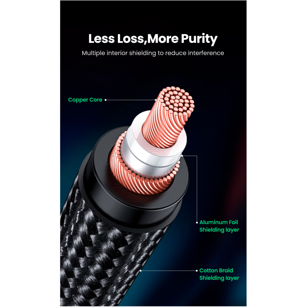 Кабель мультимедійний 3.5mm M to XLR F 1.0m AV182 black Ugreen (20763) - фото 6 Кабель мультимедійний 3.5mm M to XLR F 1.0m AV182 black Ugreen (20763) - фото 6