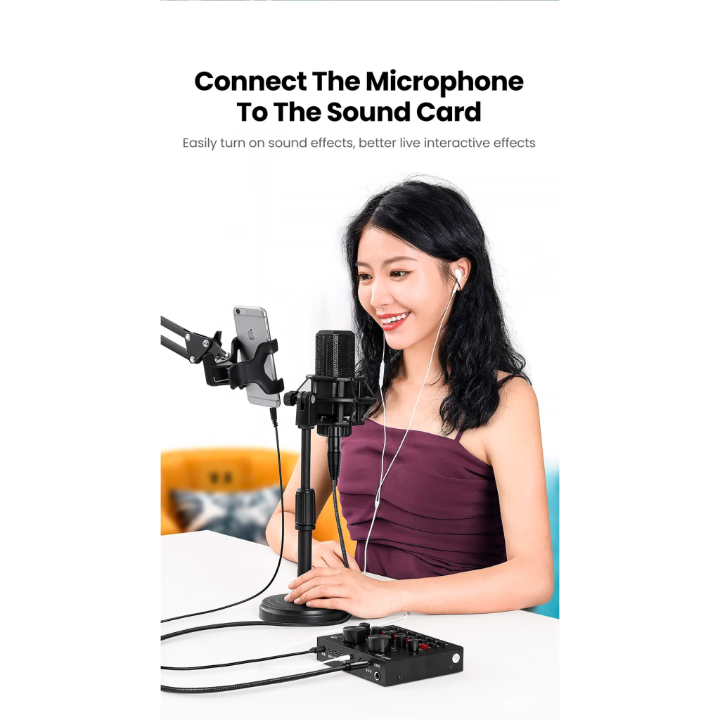 Кабель мультимедійний 3.5mm M to XLR F 1.0m AV182 black Ugreen (20763) - фото 7 Кабель мультимедійний 3.5mm M to XLR F 1.0m AV182 black Ugreen (20763) - фото 7