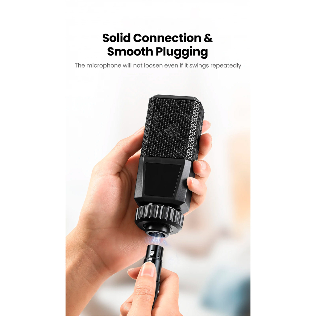 Кабель мультимедійний 3.5mm M to XLR F 1.0m AV182 black Ugreen (20763) - фото 10 Кабель мультимедійний 3.5mm M to XLR F 1.0m AV182 black Ugreen (20763) - фото 10