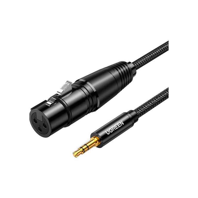 Кабель мультимедійний 3.5mm M to XLR F 2.0m AV182 black Ugreen (20244) - фото 1
