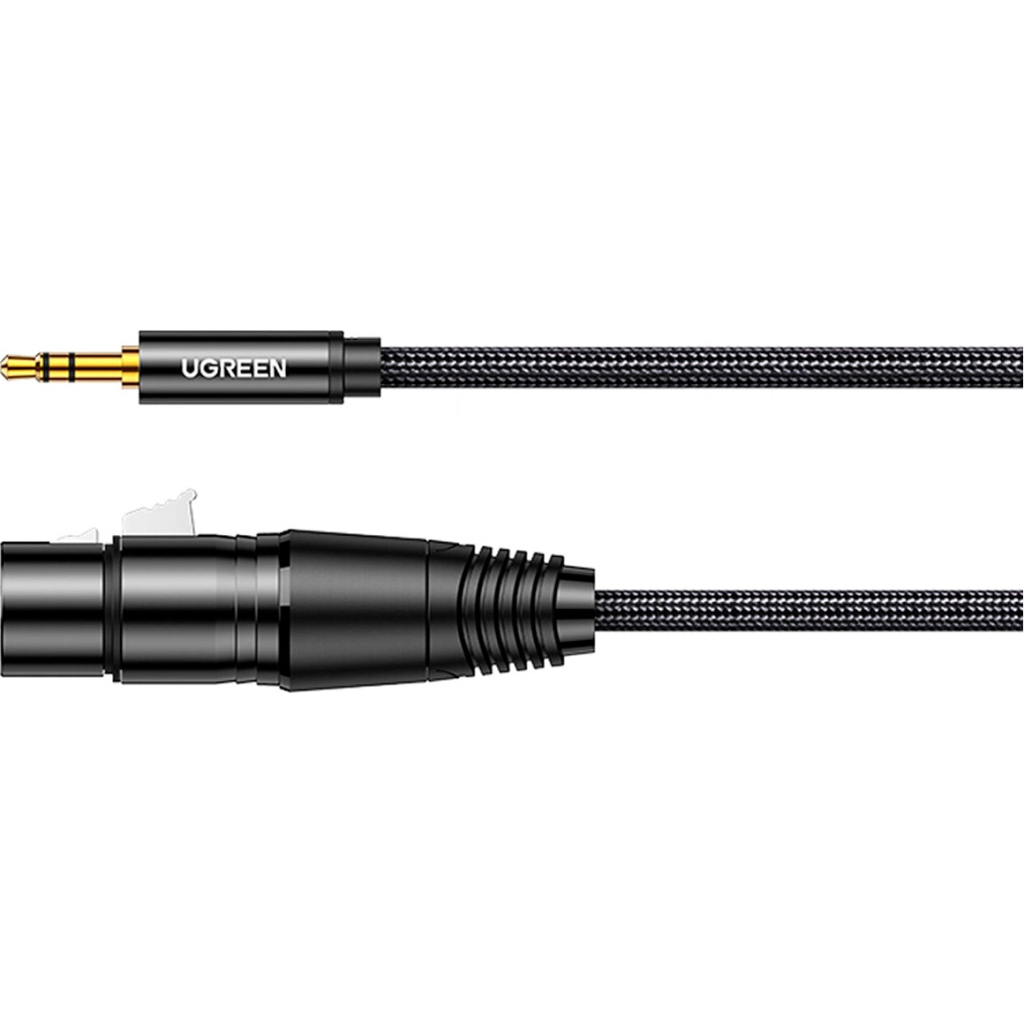 Кабель мультимедійний 3.5mm M to XLR F 2.0m AV182 black Ugreen (20244) - фото 2 Кабель мультимедійний 3.5mm M to XLR F 2.0m AV182 black Ugreen (20244) - фото 2