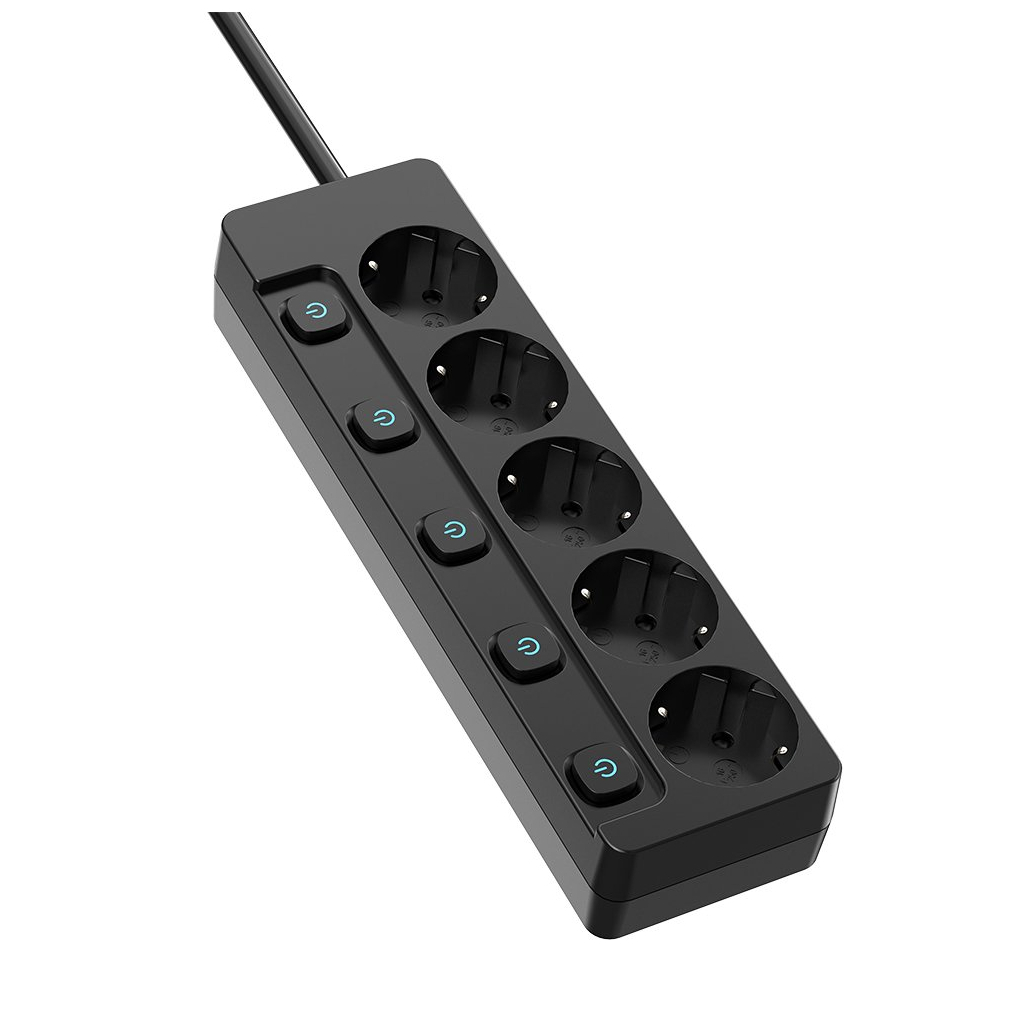 Мережевий фільтр живлення ColorWay CW-PSEA55SBK 5 розеток5м (CW-PSEA55SBK) - фото 2 Мережевий фільтр живлення ColorWay CW-PSEA55SBK 5 розеток5м (CW-PSEA55SBK) - фото 2