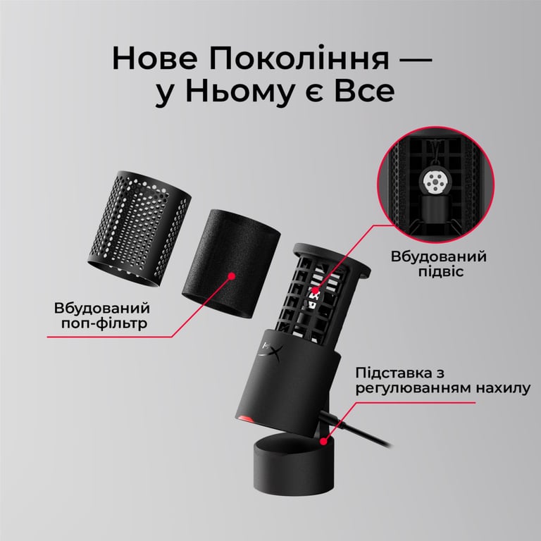 Мікрофон HyperX SoloCast 2 Black (AR0A0AA) - фото 4