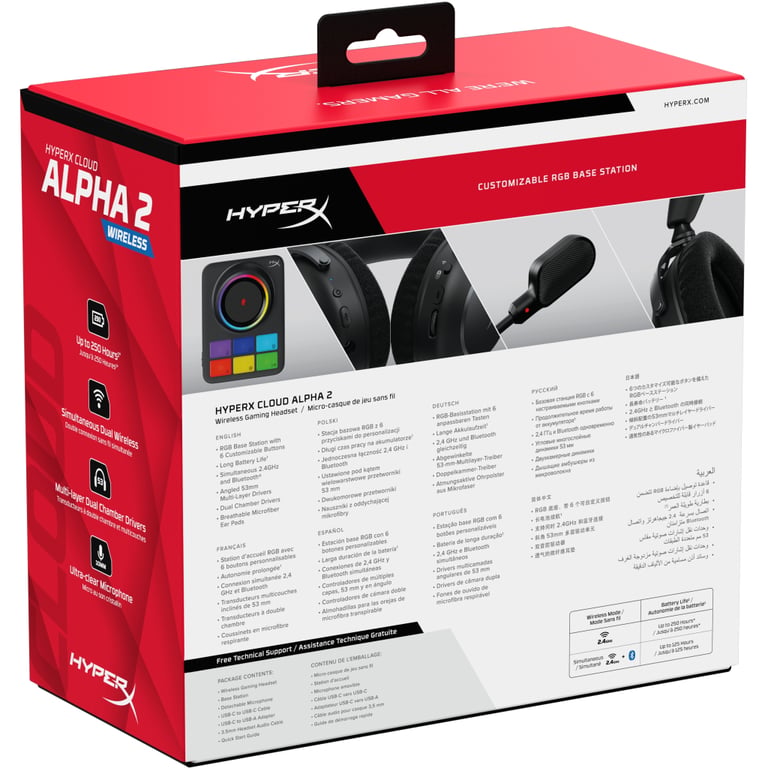 Навушники HyperX Cloud Alpha 2 Wireless Black (AJ5C7AA) - фото 4
