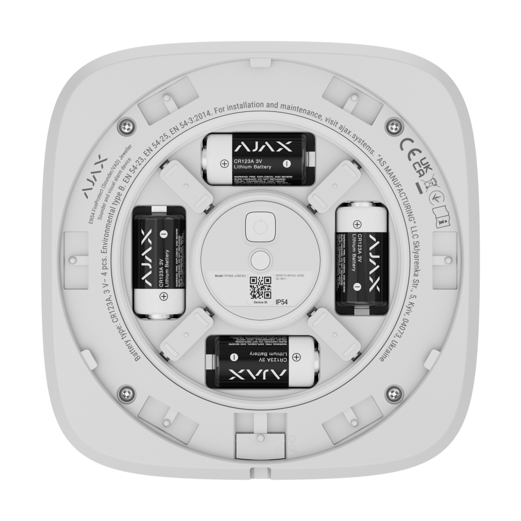 Сирена Ajax EN54 FireProtect Sounder white - фото 2 Сирена Ajax EN54 FireProtect Sounder white - фото 2