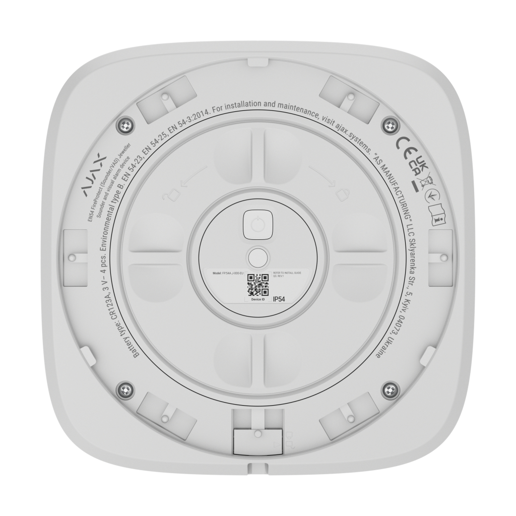 Сирена Ajax EN54 FireProtect Sounder white - фото 3 Сирена Ajax EN54 FireProtect Sounder white - фото 3