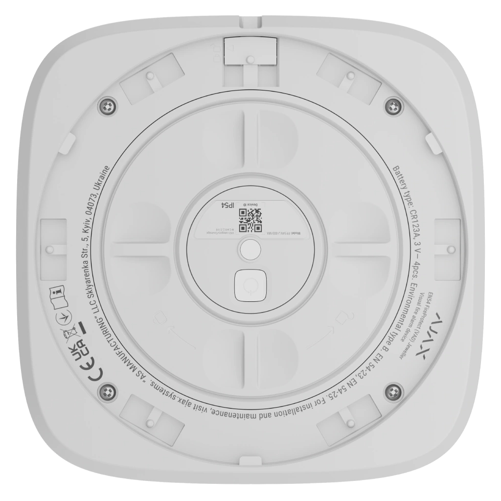 Сирена Ajax EN54 FireProtect (VAD) white - фото 5 Сирена Ajax EN54 FireProtect (VAD) white - фото 5